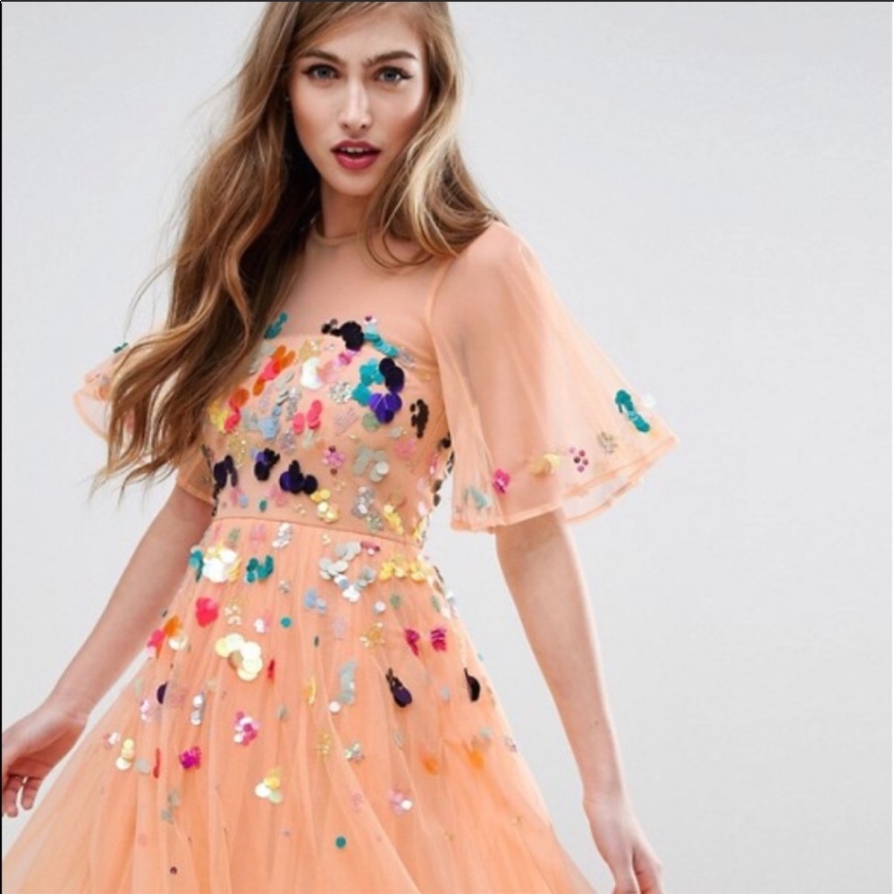 ASOS scattered sequin party dress